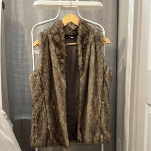 Charming Charlie Faux Fur Vest - Brown